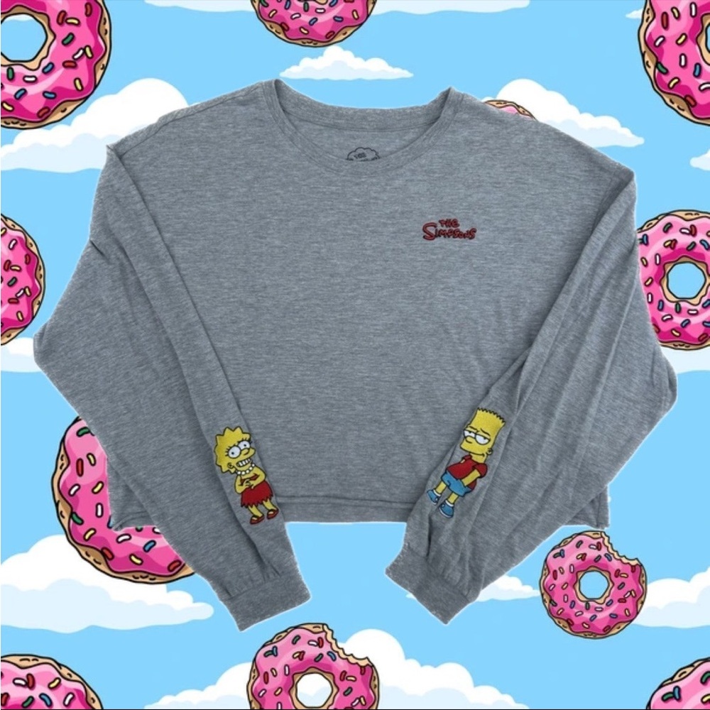 DONATING MAKE OFFERS The Simpsons Cropped Long-Sleeved